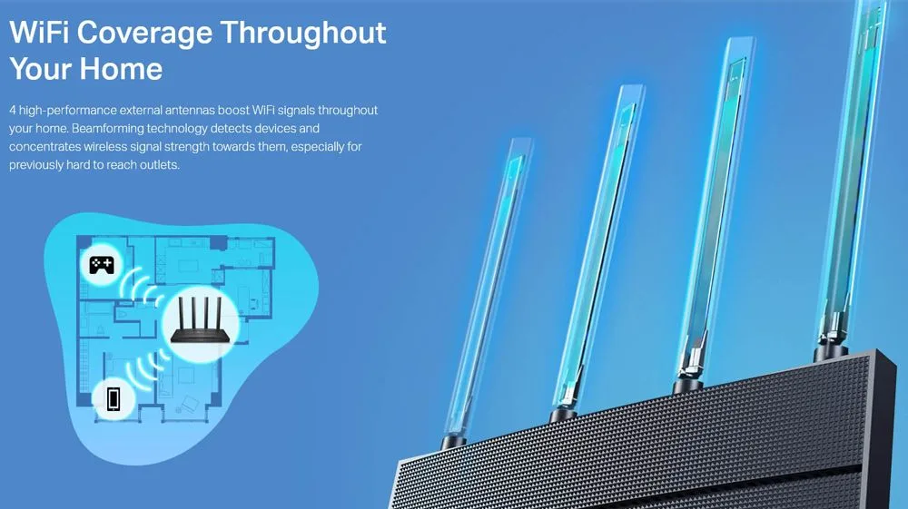 TP-LINK Router Archer AX12, WiFi 6, 1.5Gbps AX1500, Dual Band, Ver. 1.0 — εικόνα 6