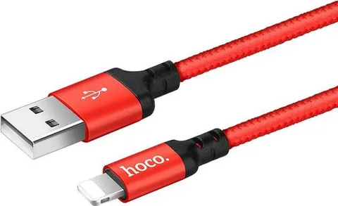 HOCO X14 καλώδιο Lightning φόρτισης & Data 1m, RED-Black
