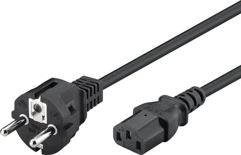 POWERTECH καλώδιο τροφοδοσίας Η/Υ & οθόνης P002, 3x0.75mm², copper, 1.5m, μαύρο