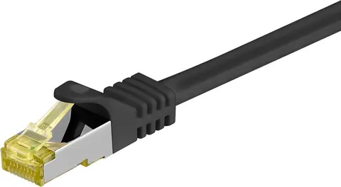 GOOBAY καλώδιο δικτύου 91608, CAT 7 S/FTP, 500MHz, CU, 2m, μαύρο