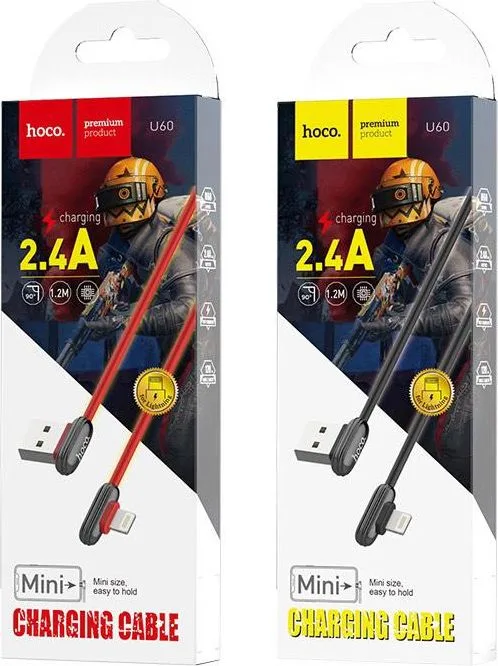 HOCO U60 Soul Secret Charging Data Cable FOR Lightning, κόκκινο — εικόνα 2