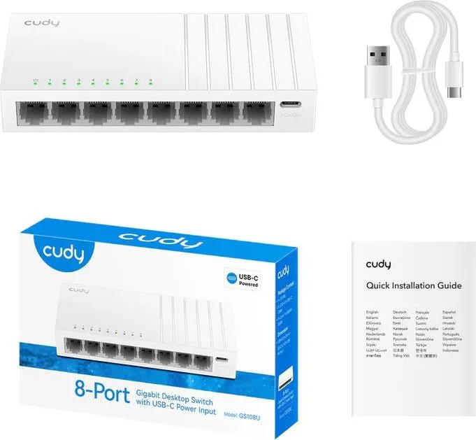 Cudy GS108U 8-PORT Gigabit Desktop Switch με θύρα Type-C — εικόνα 3