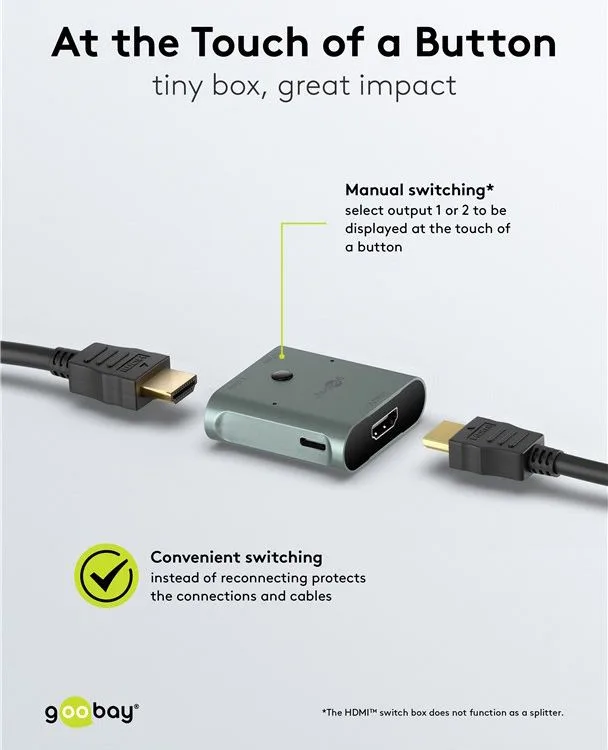 GOOBAY HDMI switch 77791, 2 σε 1, 8K/60Hz, γκρι — εικόνα 8