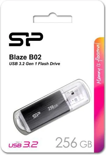 SILICON POWER USB Flash Drive Blaze B02, 256GB, USB 3.2, μαύρο — εικόνα 4