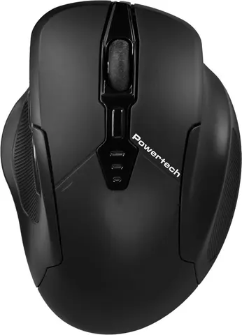 POWERTECH ασύρματο ποντίκι PT-1288, USB δέκτης, έως 1600DPI, 400mAh, μαύρο