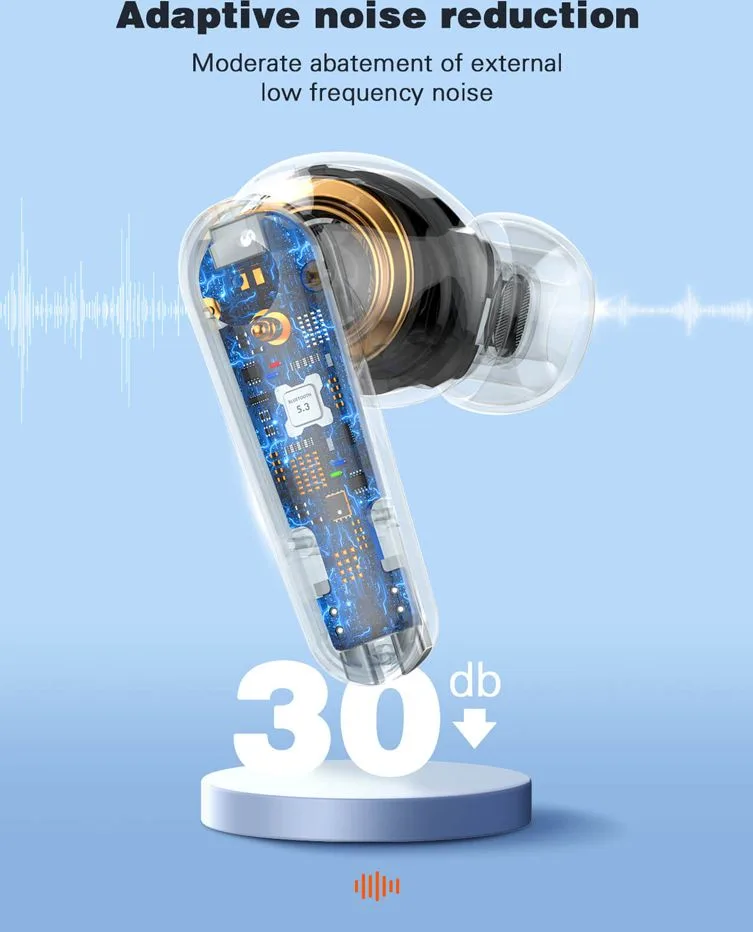 LDNIO earphones με θήκη φόρτισης T05, True Wireless, 13mm, 40/500mAh, μαύρα — εικόνα 3