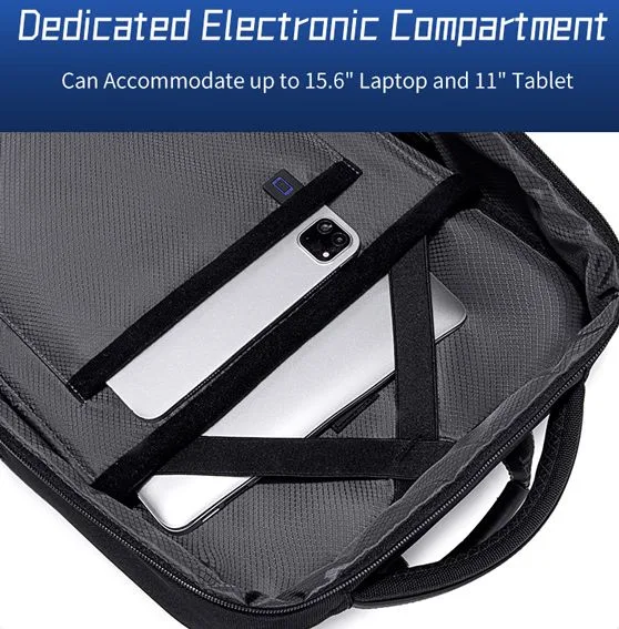 ARCTIC HUNTER τσάντα πλάτης B00550 με θήκη laptop 15.6", 23.5L, μαύρη — εικόνα 5