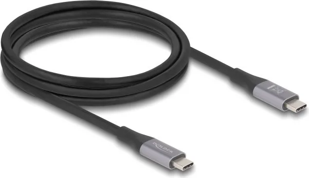DELOCK καλώδιο USB-C 81192, 240W, 40 Gbps, 8K, 2m, E-Marker, μαύρο — εικόνα 2