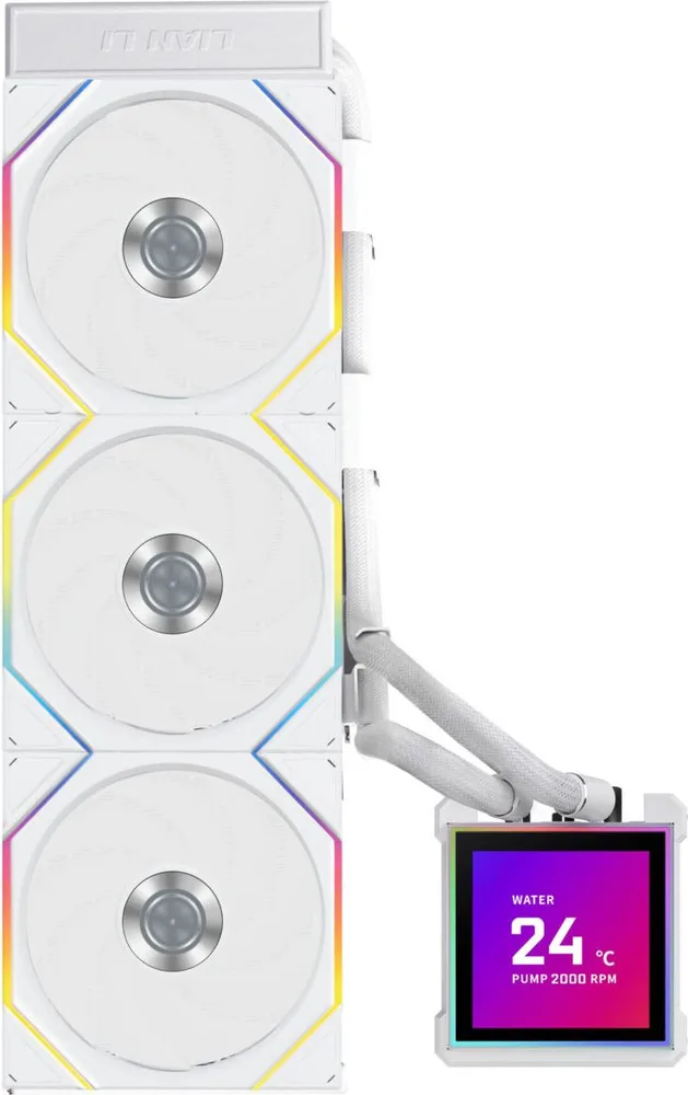 LIAN LI HydroShift II LCD-S 360 RGB TL FLEX fan White - AIO CPU Liquid Cooler with TL RGB Fans — εικόνα 2