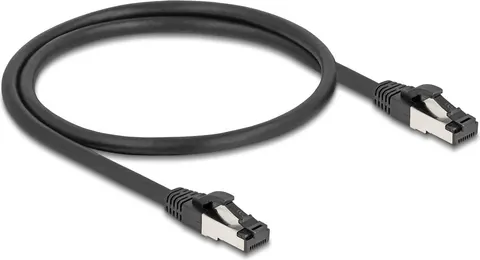 DELOCK καλώδιο δικτύου 80570, CAT 8.1 S/FTP, copper, 2000MHz, 0.50m, μαύρο