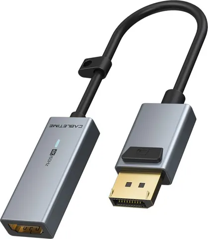 CABLETIME αντάπτορας DisplayPort σε HDMI CT-AV589-P02G4K60, 4K/60Hz, γκρι