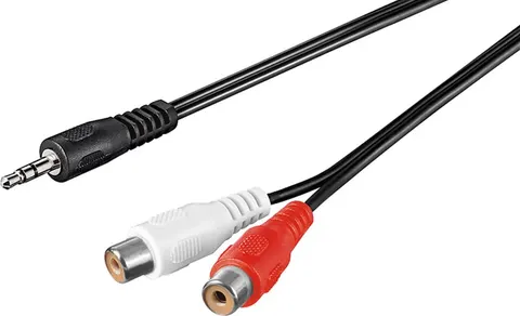 GOOBAY καλώδιο 3.5mm αρσενικό σε 2x θηλυκό RCA 50116, 1.5m, μαύρο