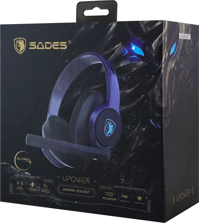 SADES gaming headset UPOWER, 3.5mm σύνδεση, 40mm, μωβ — εικόνα 7