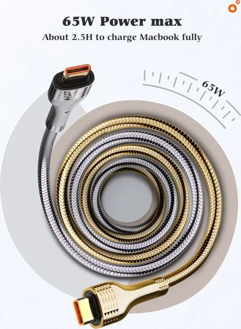 LDNIO καλώδιο USB-C σε USB-C LC651C, 65W, 1m, γκρι — εικόνα 2