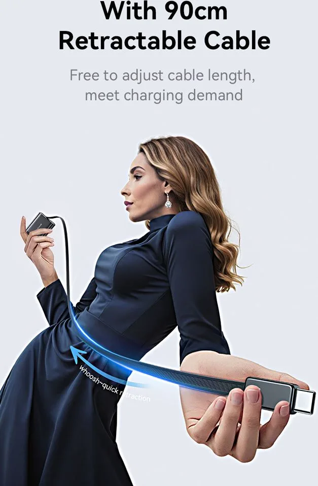 USAMS φορτιστής τοίχου CC296 με καλώδιο, USB & USB-C, 30W, μαύρος — εικόνα 4