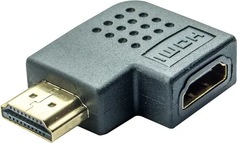 POWERTECH αντάπτορας HDMI CAB-H037, γωνιακός, 90° right, μαύρος