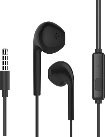 CELEBRAT earphones με μικρόφωνο G12, 3.5mm σύνδεση, Φ14.2mm, 1.2m, μαύρο