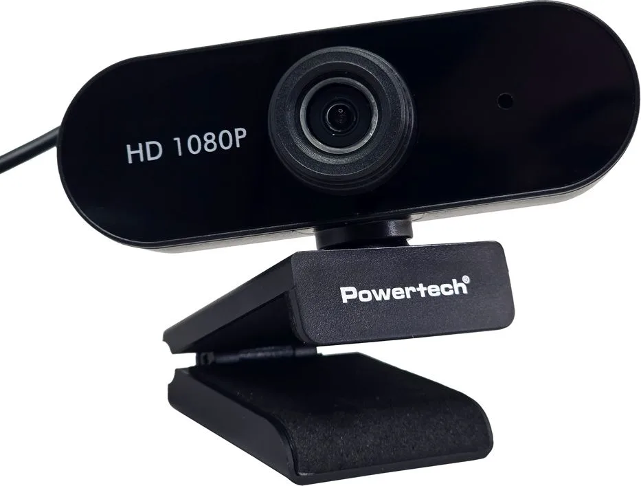 POWERTECH web camera PT-1382, 2MP, 1080p FHD, ρυθμιζόμενη εστίαση, 1.5m, μαύρη — εικόνα 3