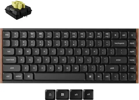 Keychron K3 Ultra (K3U-H4) ZMK 8K Wireless Mechanical Keyboard Banana Switch Low Prof. Wood Fr. 75%