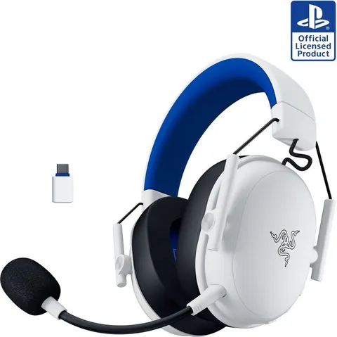 Razer BlackShark V3 X Hyperspeed Licensed for PlayStation - White - Wireless Headset - 2.4Ghz/BT/USB
