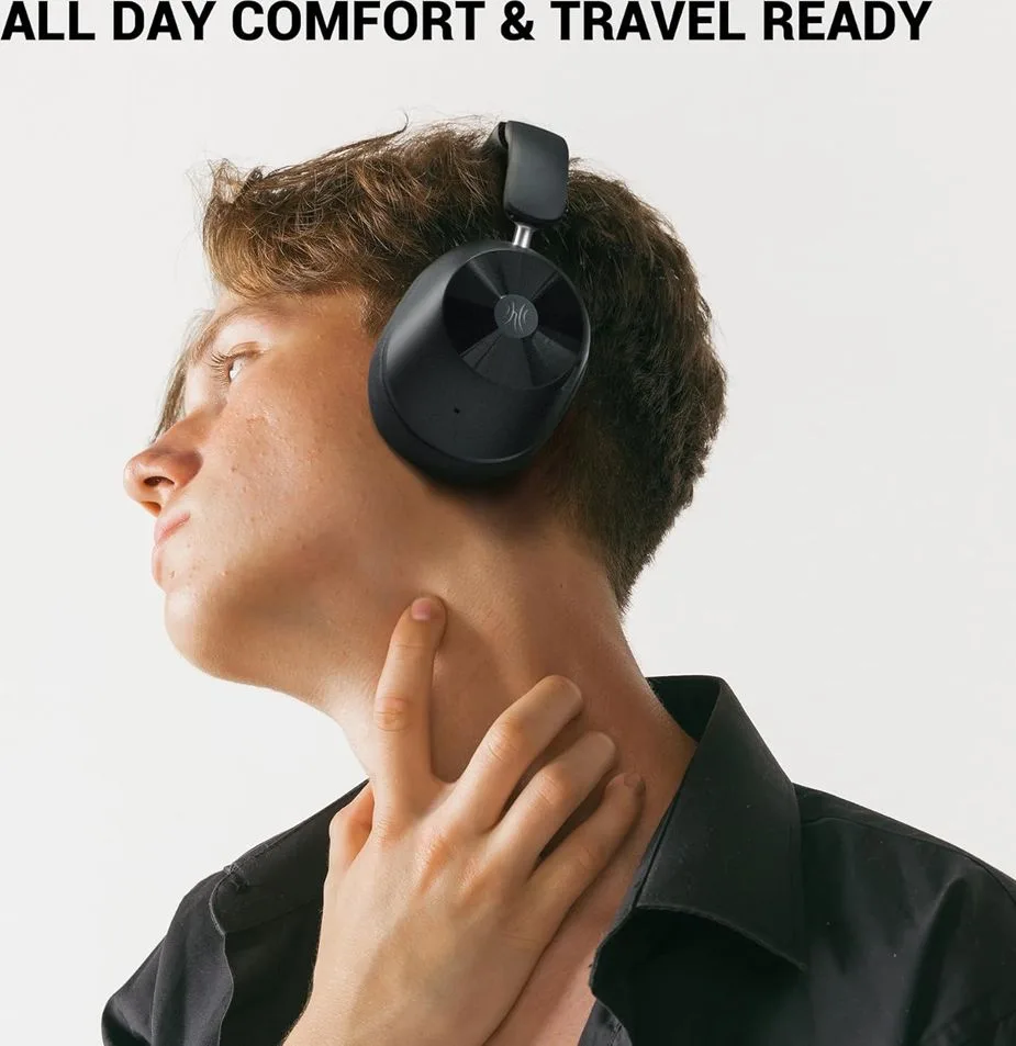 ONEODIO headphones Focus A5, ενσύρματα & ασύρματα, Hybrid ANC, 40mm, 600mAh, μαύρο — εικόνα 6