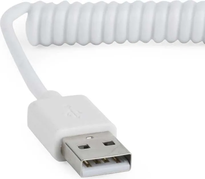 CABLEXPERT καλώδιο Micro USB Spiral , 1.8m White — εικόνα 2
