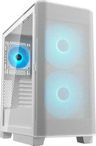Cougar Midi Tower Case, Airface FLO, ARGB, White