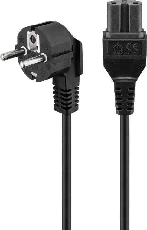 GOOBAY καλώδιο τροφοδοσίας 93277, γωνιακό, 0.75mm², 2m, μαύρο — εικόνα 2