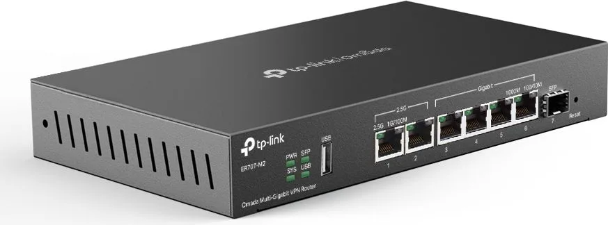 TP-LINK multi-gigabit VPN router ER707-M2, 6x Ethernet port & 1x SFP port, έως 2.5Gbps, Ver. 1.20 — εικόνα 3