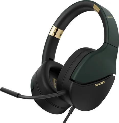 SADES gaming headset SPOWER, 3.5mm σύνδεση, 40mm, multi-platform, μαύρο/πράσινο