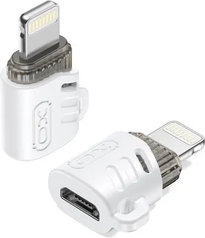 XO NB256F Micro Female TO Lightning Male Adapter, λευκό