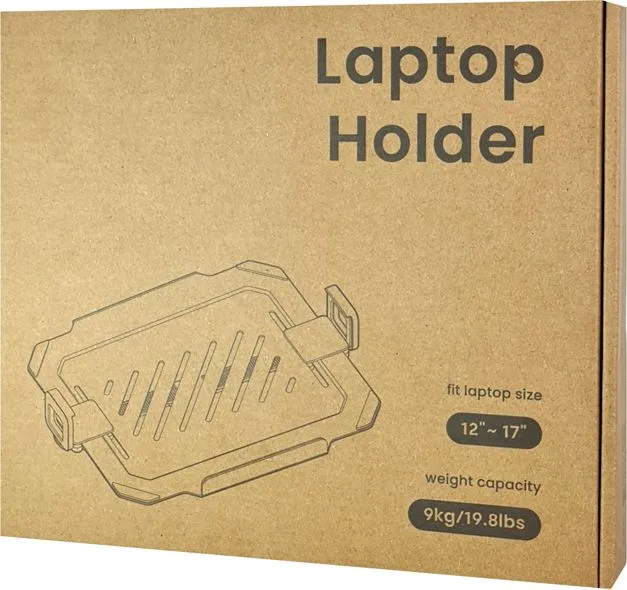 BRATECK βάση laptop NBH-8 για βάση οθονών VESA, έως 17", μαύρη — εικόνα 5