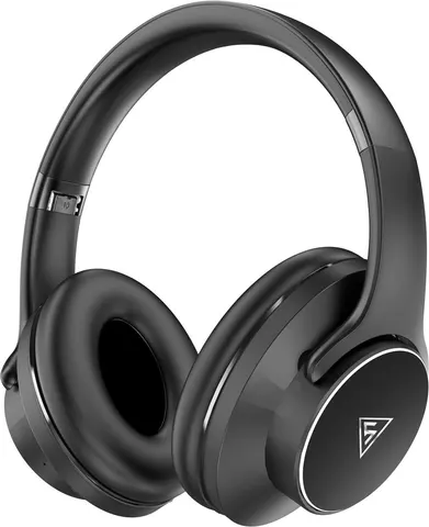 DOQAUS headphones DESIGN 1, ασύρματα & ενσύρματα, Φ40mm, 600mAh, μαύρα