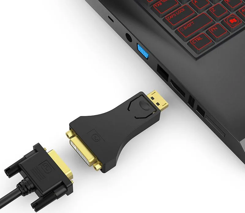 POWERTECH αντάπτορας DisplayPort σε DVI CAB-DP062, passive 1080p, μαύρος — εικόνα 3
