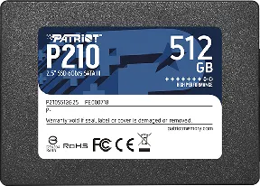Patriot P210, 512GB 2.5"/SATA3 520/430MBs 50K/50K