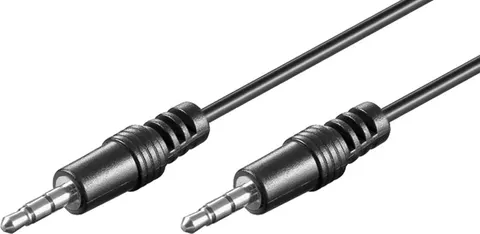 GOOBAY καλώδιο ήχου 3.5mm 51658, 3 pin stereo, copper, 1.5m, μαύρο