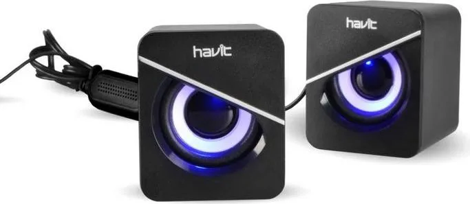 HAVIT SK717 ηχεία Desktop 2.0, USB 2.0, με LED — εικόνα 2