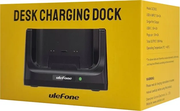 ULEFONE βάση φόρτισης DC3103 για Power Armor 16 Pro, 10W, μαύρη — εικόνα 5