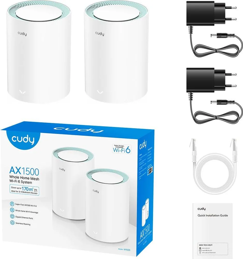 Cudy M1500 AX1500 Gigabit, WiFi 6, Mesh System, 2 Pack — εικόνα 2