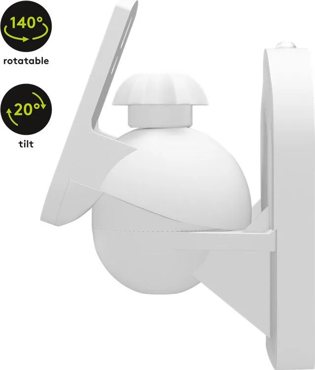 GOOBAY επιτοίχια βάση ηχείων 49394, έως 3.5kg, λευκή — εικόνα 2