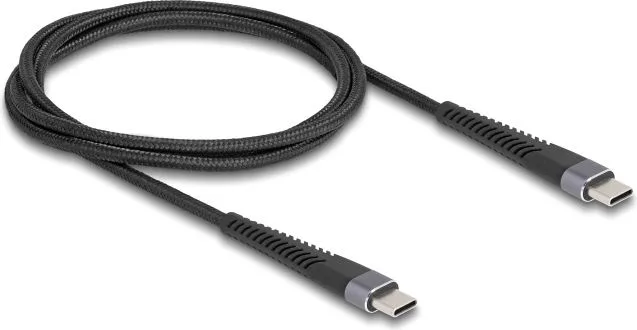 DELOCK καλώδιο USB-C 81124, 60W, 480Mbps, 1m, μαύρο — εικόνα 2