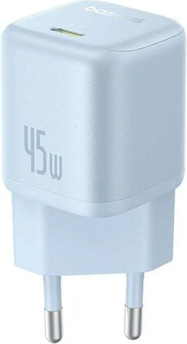 BASEUS Picogo GAN, φορτιστής ΓΡΗΓΟΡΗΣ φόρτισης, θύρα Type-C, 45W, μπλε — εικόνα 3