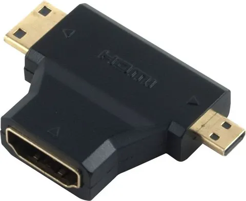 POWERTECH αντάπτορας HDMI σε Mini HDMI & Micro HDMI ADA-H004, μαύρος