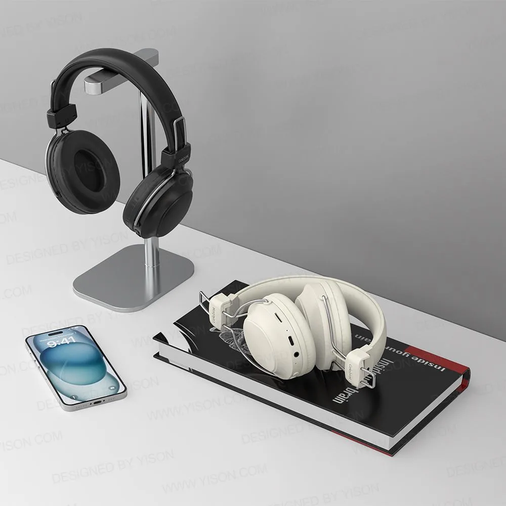 CELEBRAT headphones A36, ασύρματα & ενσύρματα, micro SD, 40mm, 250mAh, μαύρα — εικόνα 4