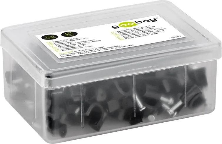 GOOBAY ρόκα στήριξης καλωδίων 64681, 8mm, μαύρο, 100τμχ — εικόνα 6