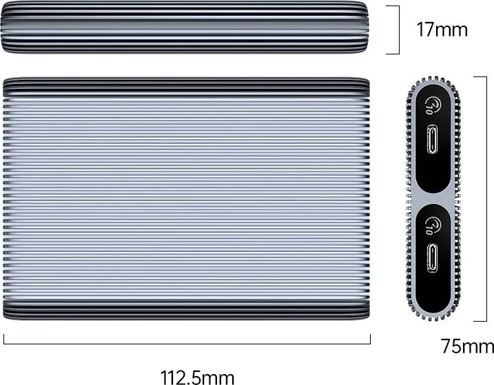 ORICO θήκη για 2x M.2 NVME SSD AM2C3-2N, 10Gbps, tool free, γκρι — εικόνα 3
