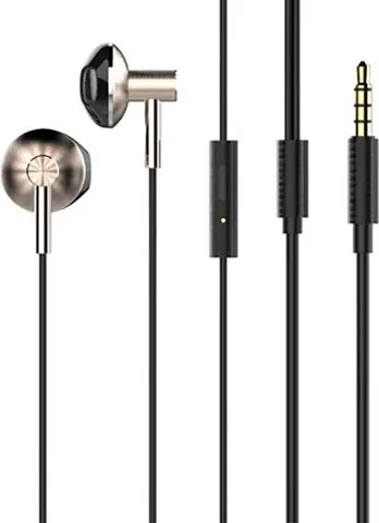 LDNIO earphones με μικρόφωνο HP09, 3.5mm σύνδεση, Φ13mm, 1.2m, ροζ χρυσό