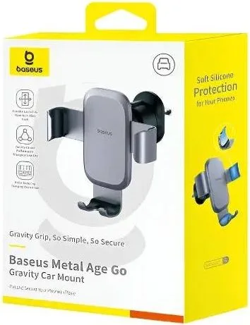 BASEUS Metal AGE GO, βάση ΣΤΗΡΙΞΗΣ ΚΙΝΗΤΟΥ, ΑΕΡΑΓΩΓΟΥ, γκρι — εικόνα 3