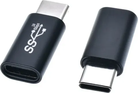 POWERTECH αντάπτορας USB-C CAB-UC063, αρσενικό σε θηλυκό, 10Gbps, μαύρος