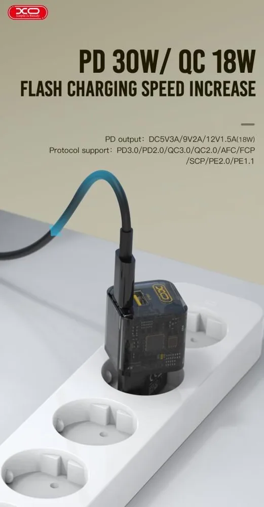XO CE05(EU) PD30W+QC3.0 30W fast charger — εικόνα 3